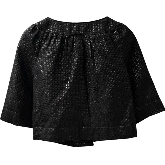 ❤️ Apt. 9 Black Lurex Jacquard Cape Style Jacket - Picture 4 of 9